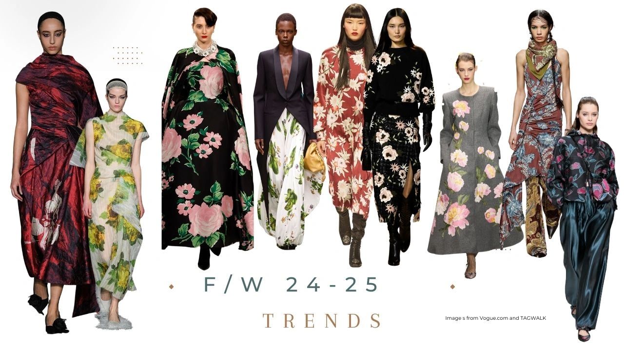 Fall Winter 24 25 trends Florals