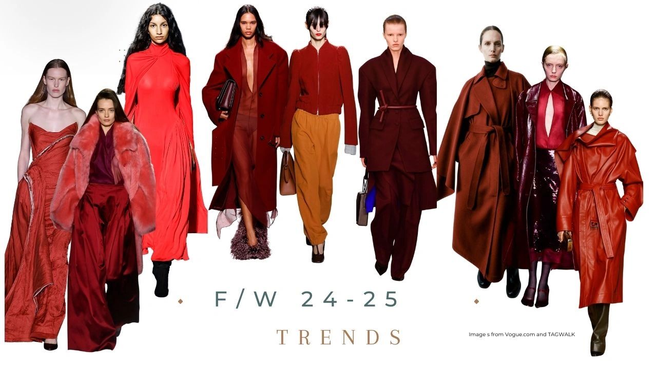 Fall Winter 24 25 trends color red