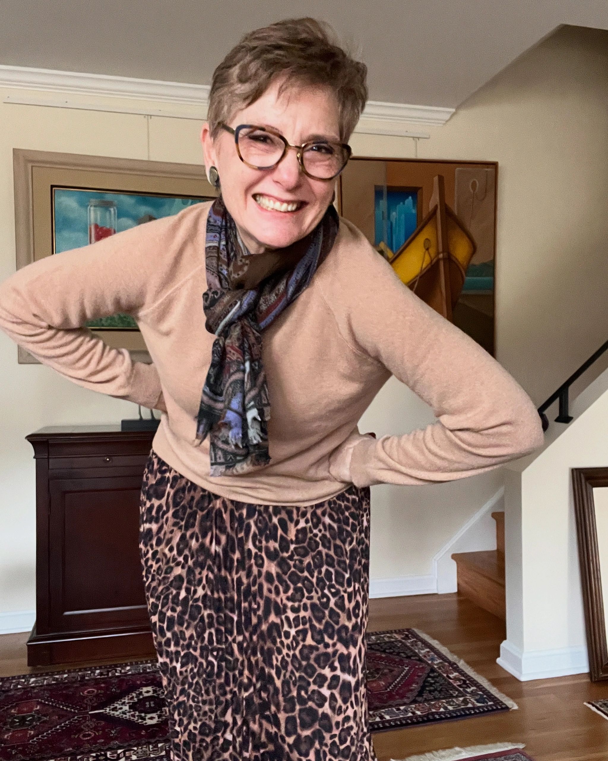 Mocha Mousse Animal print skirt